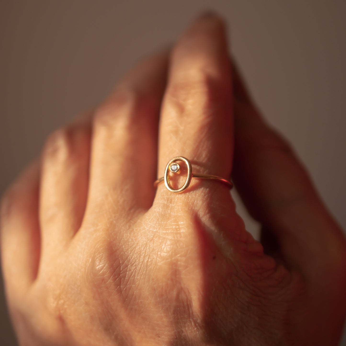 OVAL DIAMOND 14K GOLD RING
