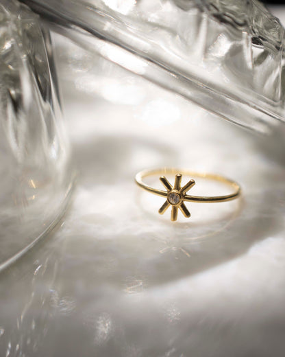 SNOWFLAKE DIAMOND 14K GOLD RING