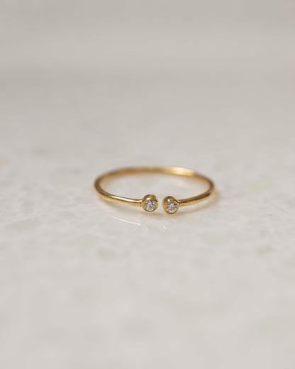 OPEN DIAMONDS 14K GOLD RING