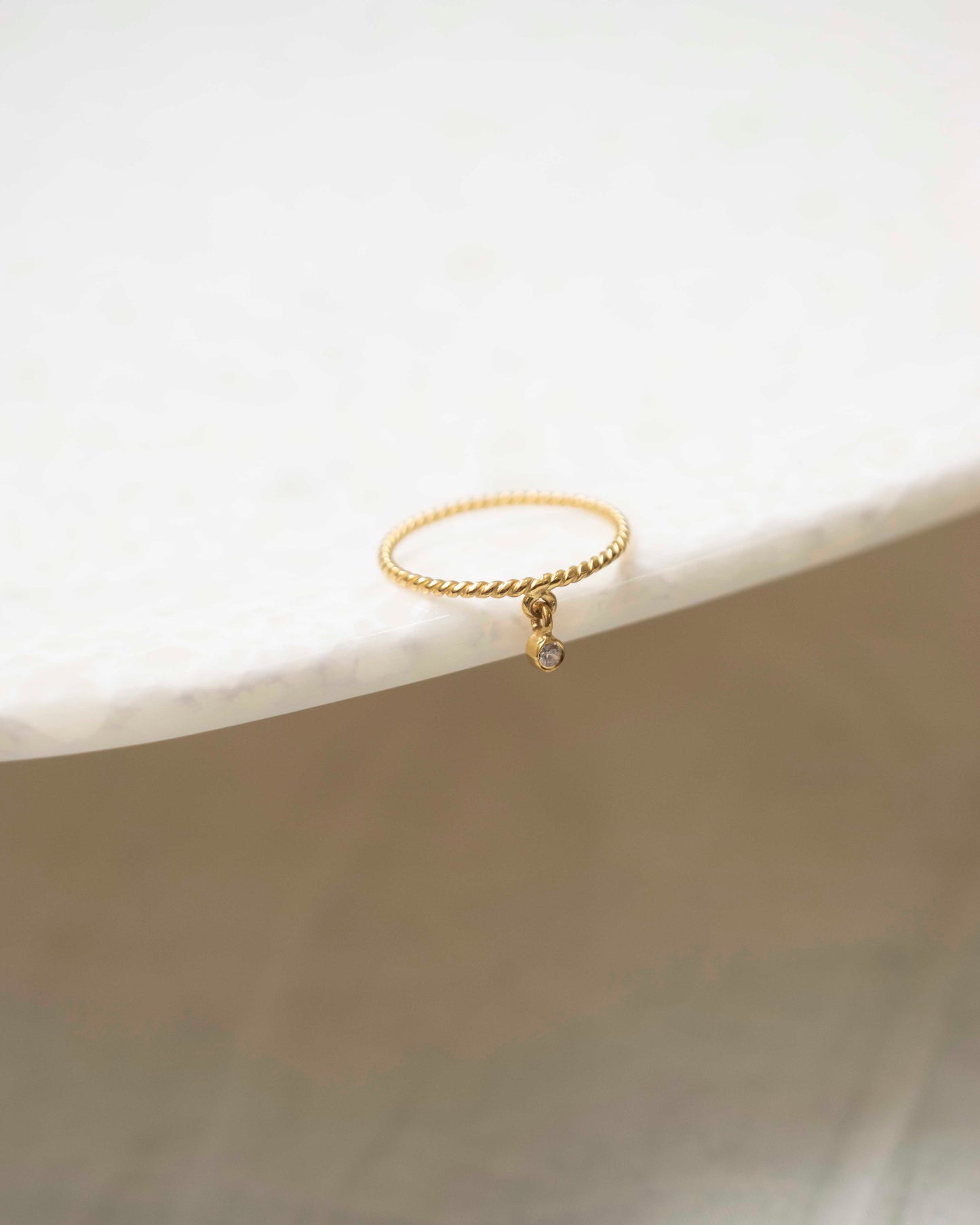 TWISTED CHARM DIAMOND 14K GOLD RING