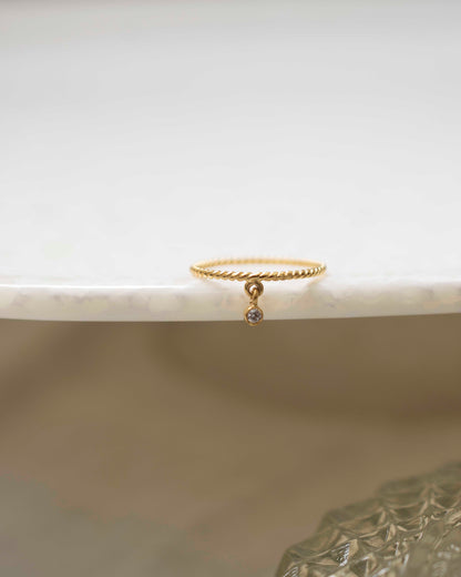 TWISTED CHARM DIAMOND 14K GOLD RING