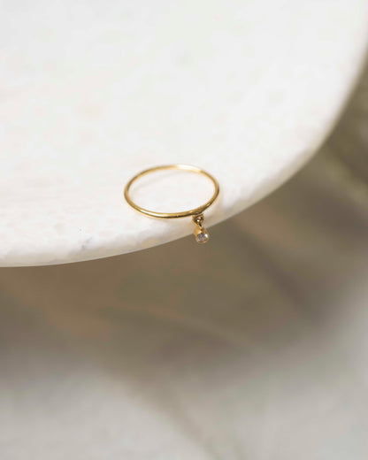 CHARM DIAMOND 14K GOLD RING