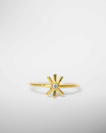 SNOWFLAKE DIAMOND 14K GOLD RING