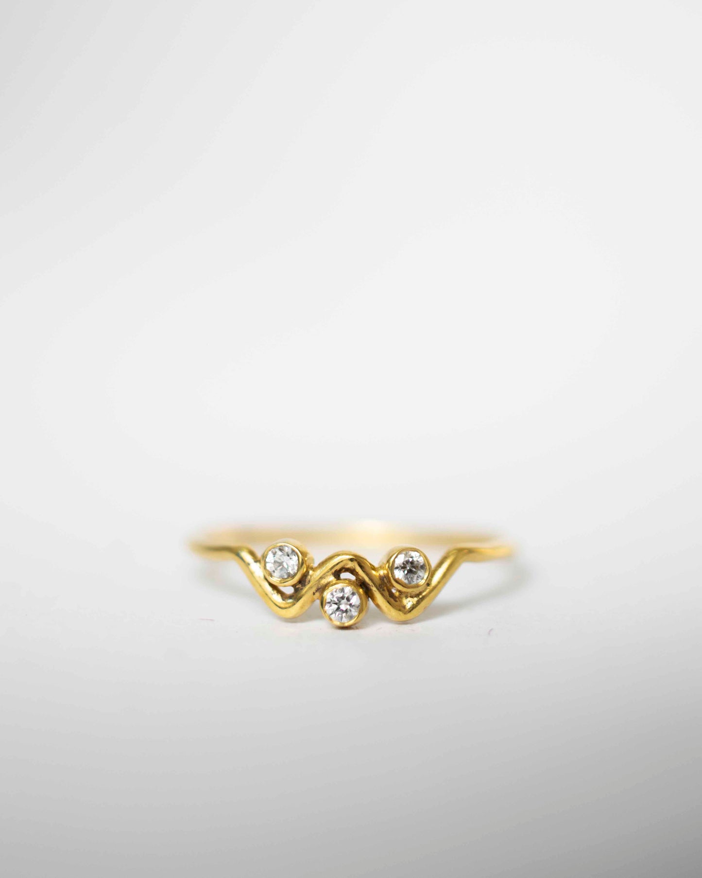 ZIGZAG DIAMOND 14K GOLD RING