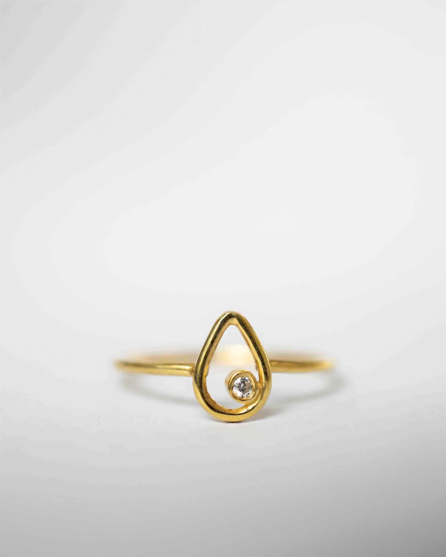 PEAR DIAMOND 14K GOLD RING