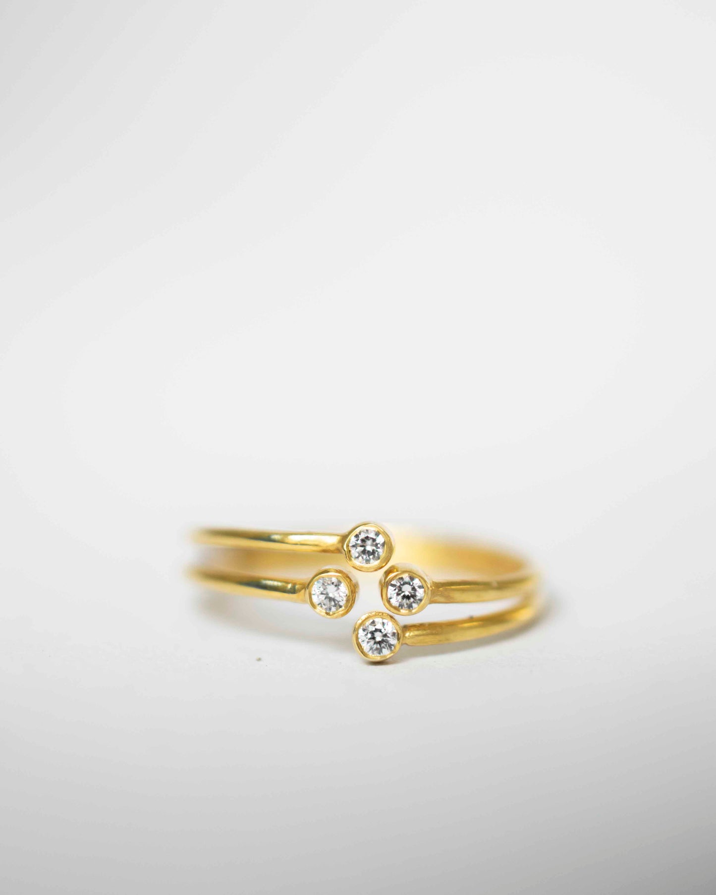 FLORA OPEN DIAMOND 14K GOLD RING