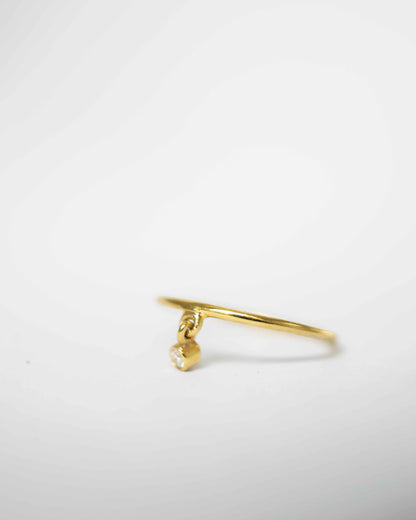 CHARM DIAMOND 14K GOLD RING