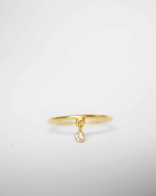 CHARM DIAMOND 14K GOLD RING