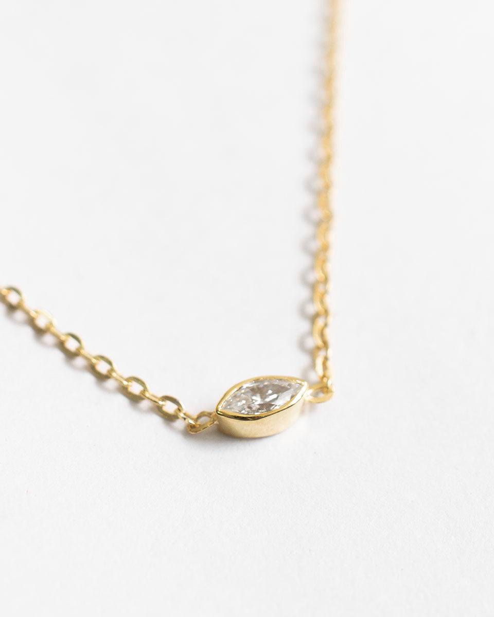 TINY MARQUISE NECKLACE