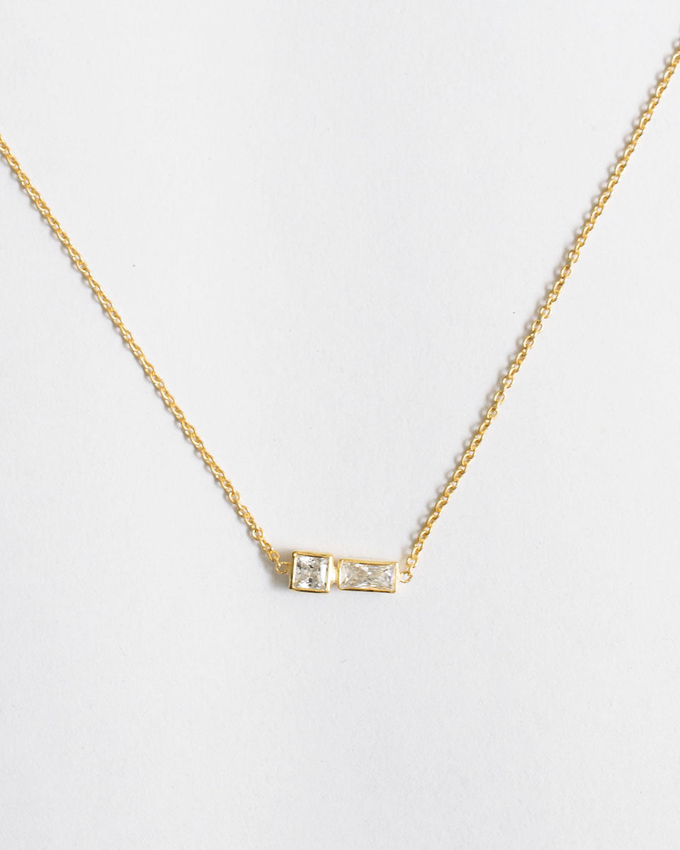 PRINCESS & BAGUETTE NECKLACE