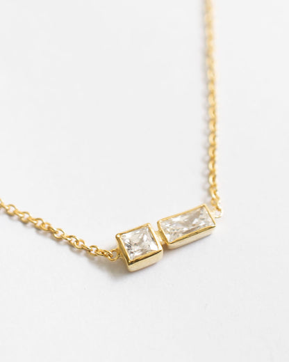 PRINCESS & BAGUETTE NECKLACE