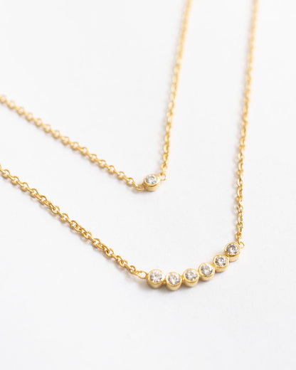 DOT CURVE LAYERED NECKLACES