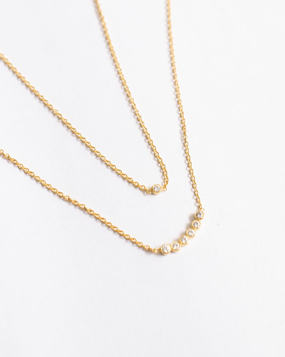 DOT CURVE LAYERED NECKLACES