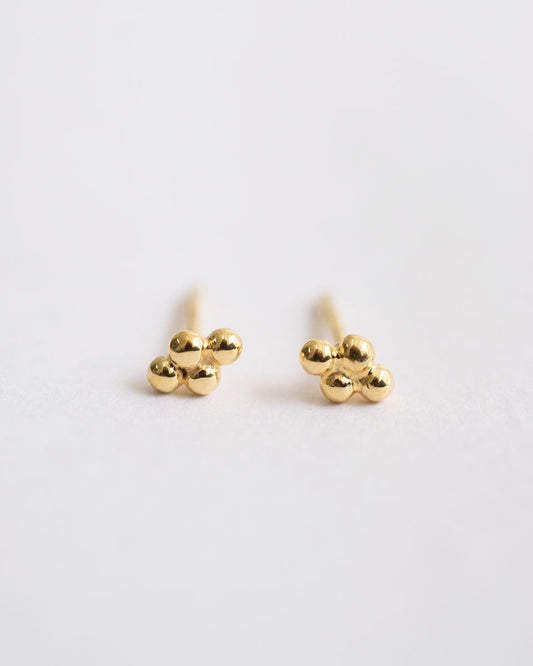 TINY FOUR BALL STUD EARRINGS