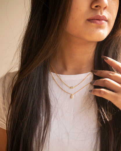 THE BAGUETTE LAYERED NECKLACES