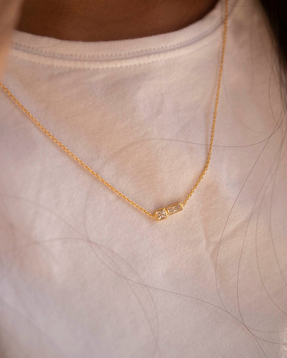 PRINCESS & BAGUETTE NECKLACE