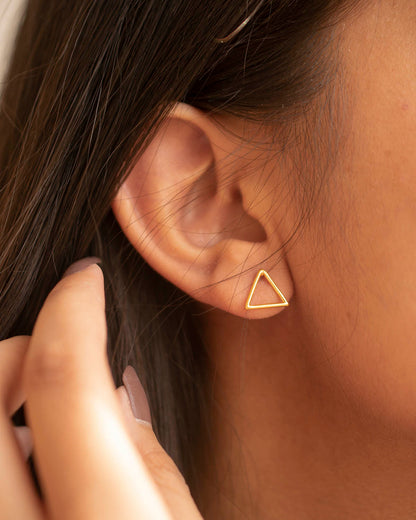 TRIANGLE WIRE EARRINGS