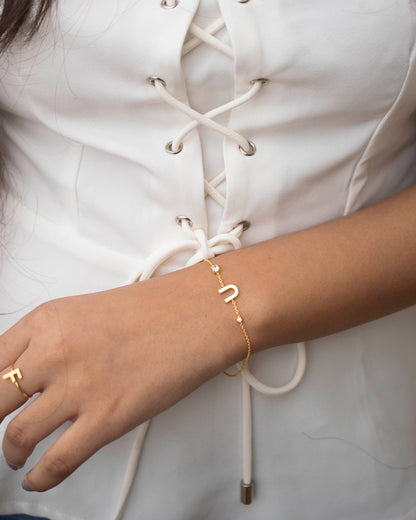 ROUND STATEMENT INITIAL BRACELET