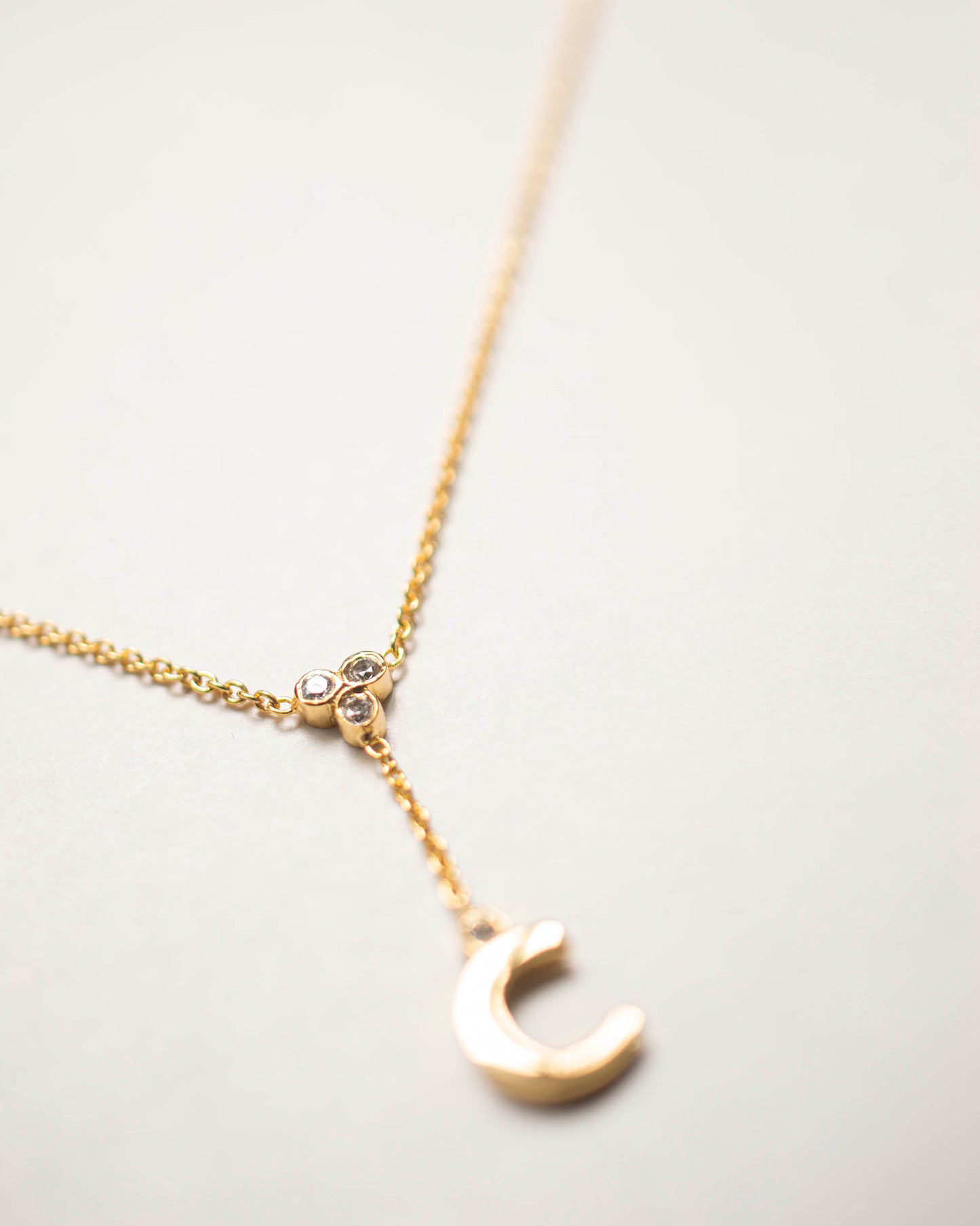 INITIAL LARIAT NECKLACE