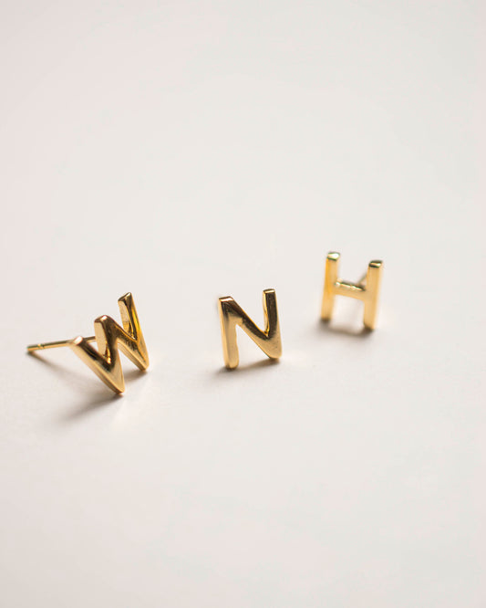 SIMPLE INITIAL EARRINGS