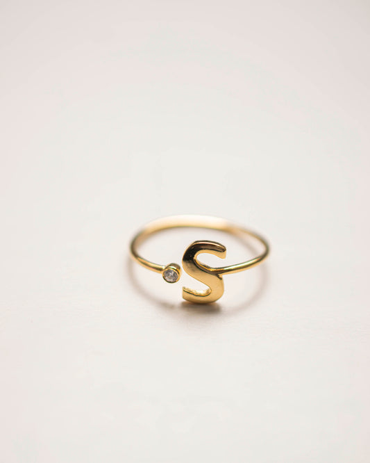 DOT INITIAL OPEN RING