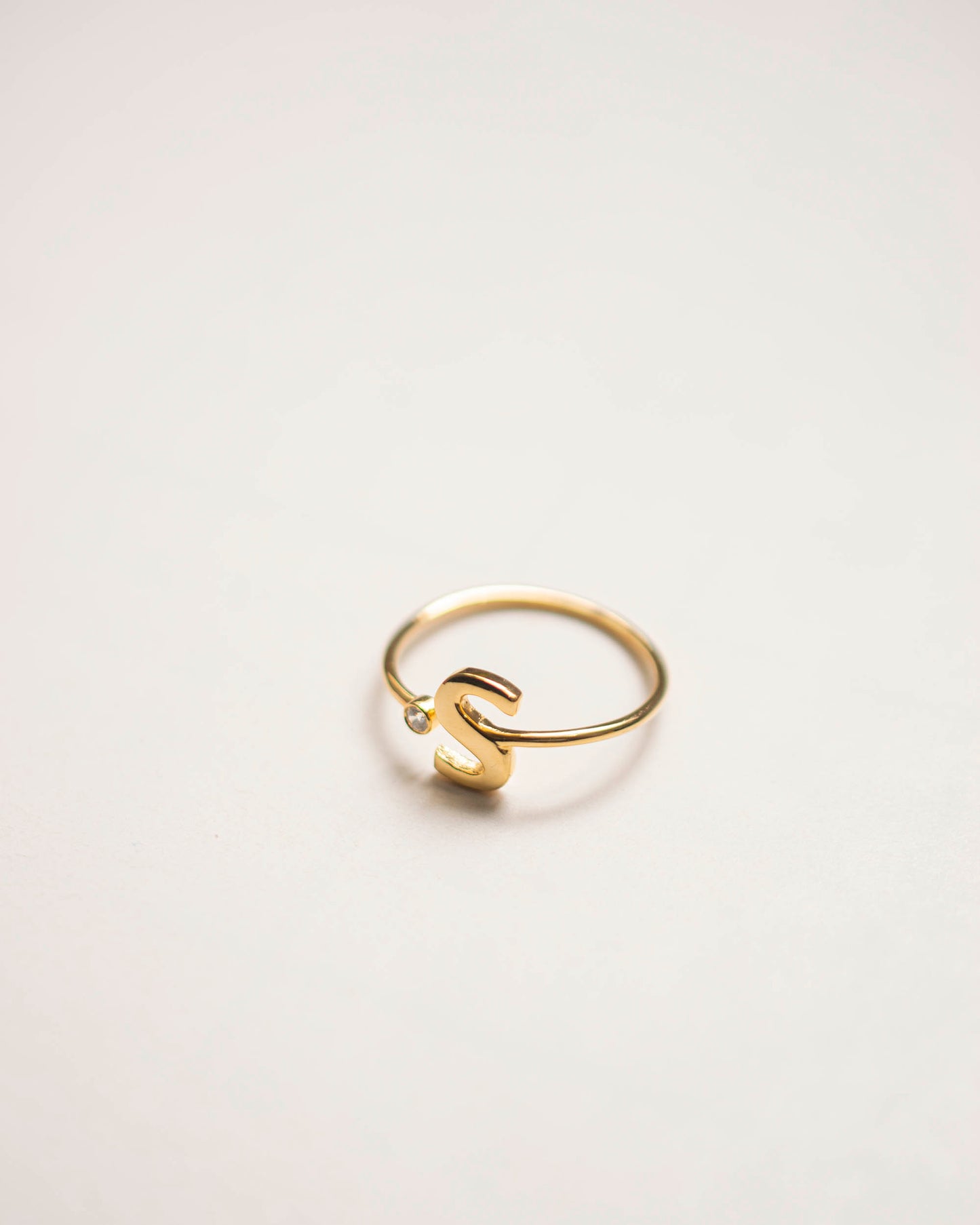 DOT INITIAL OPEN RING