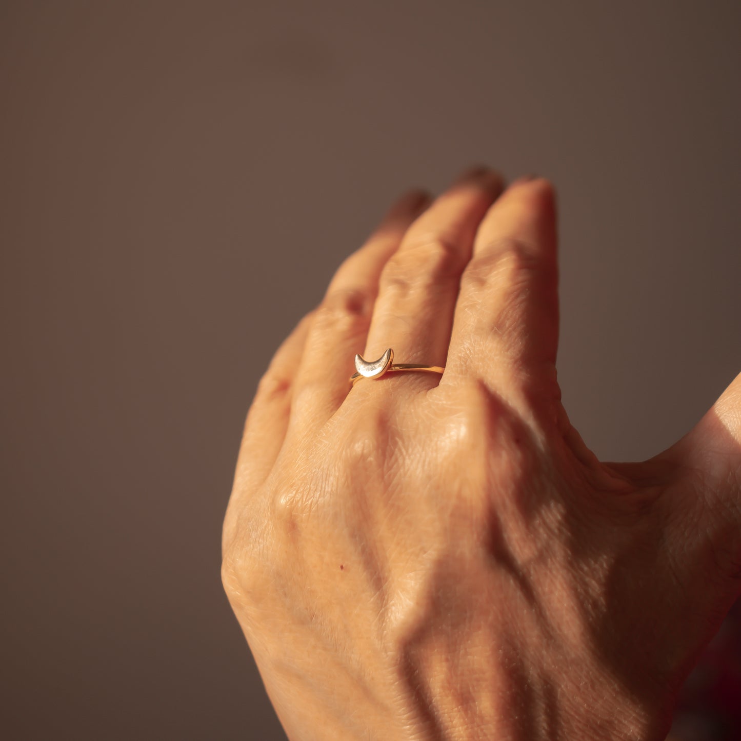 MOON 14K GOLD RING